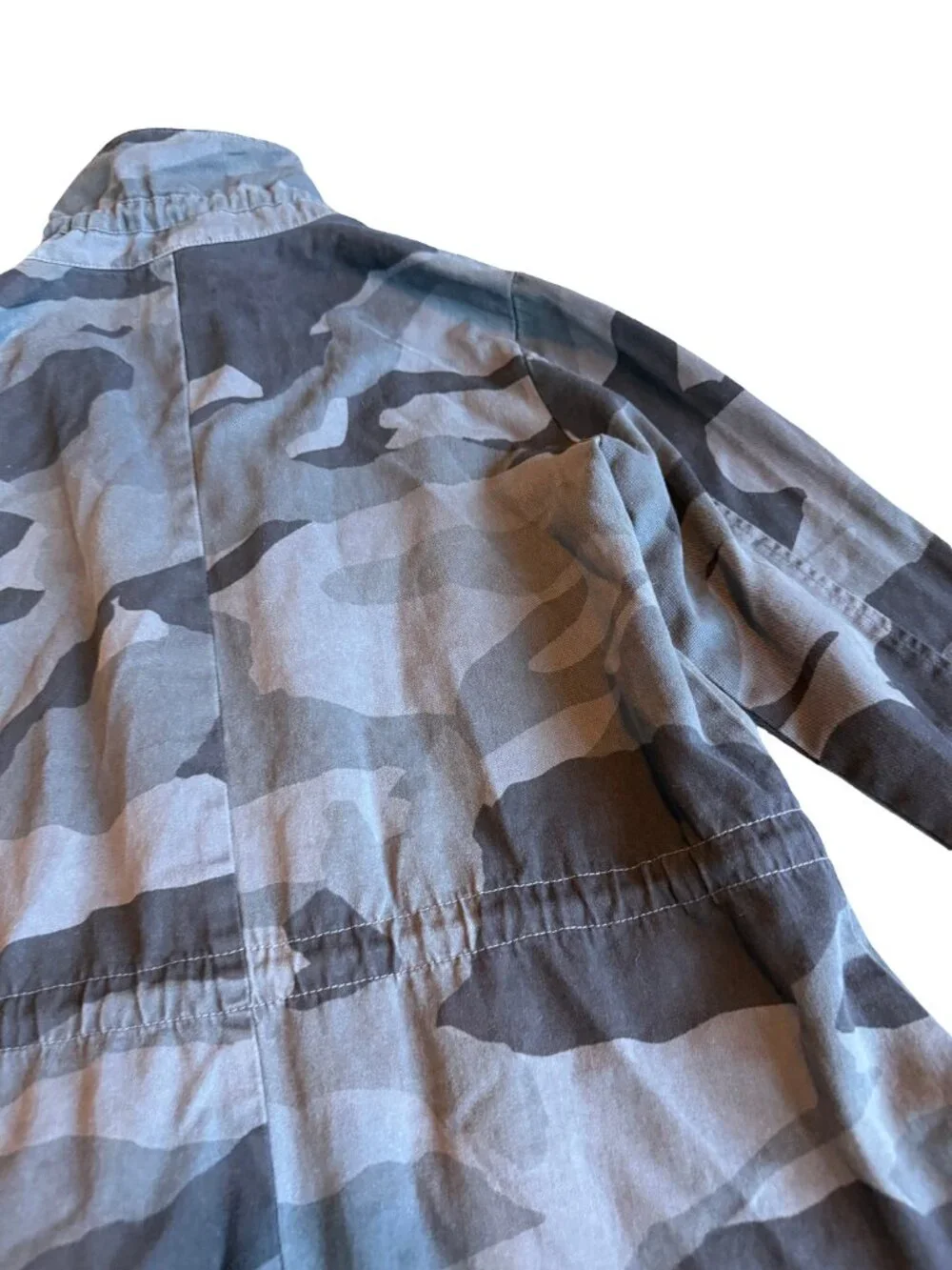 Monrow Black Grey Camo Print Jacket Utility Streetwear 100% Cotton Size Medium